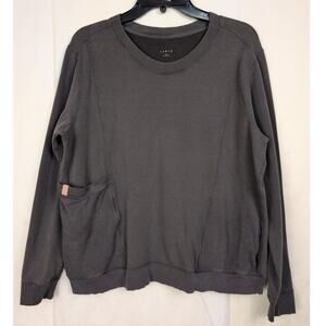 Lunya grey Good In Bed sweatshirt Size Medium Loungewear Casual Luxe Minimal